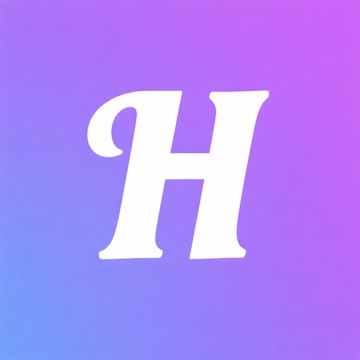 Hairalyze logo — white H on a purple and blue gradient